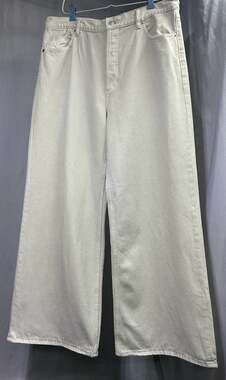 Rolla's Relaxed Sailor Long Wide Leg Flare Jeans in Salt